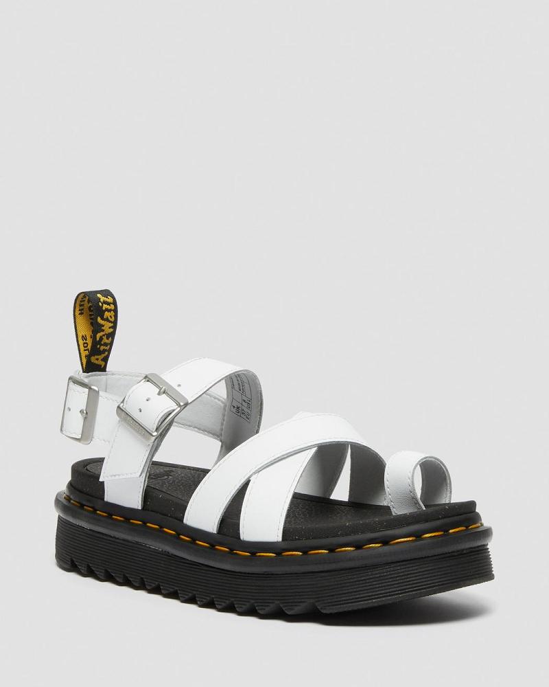 Sandalias De Gladiador Dr Martens Avry Hydro Cuero Mujer Blancos | MX 497PJJ